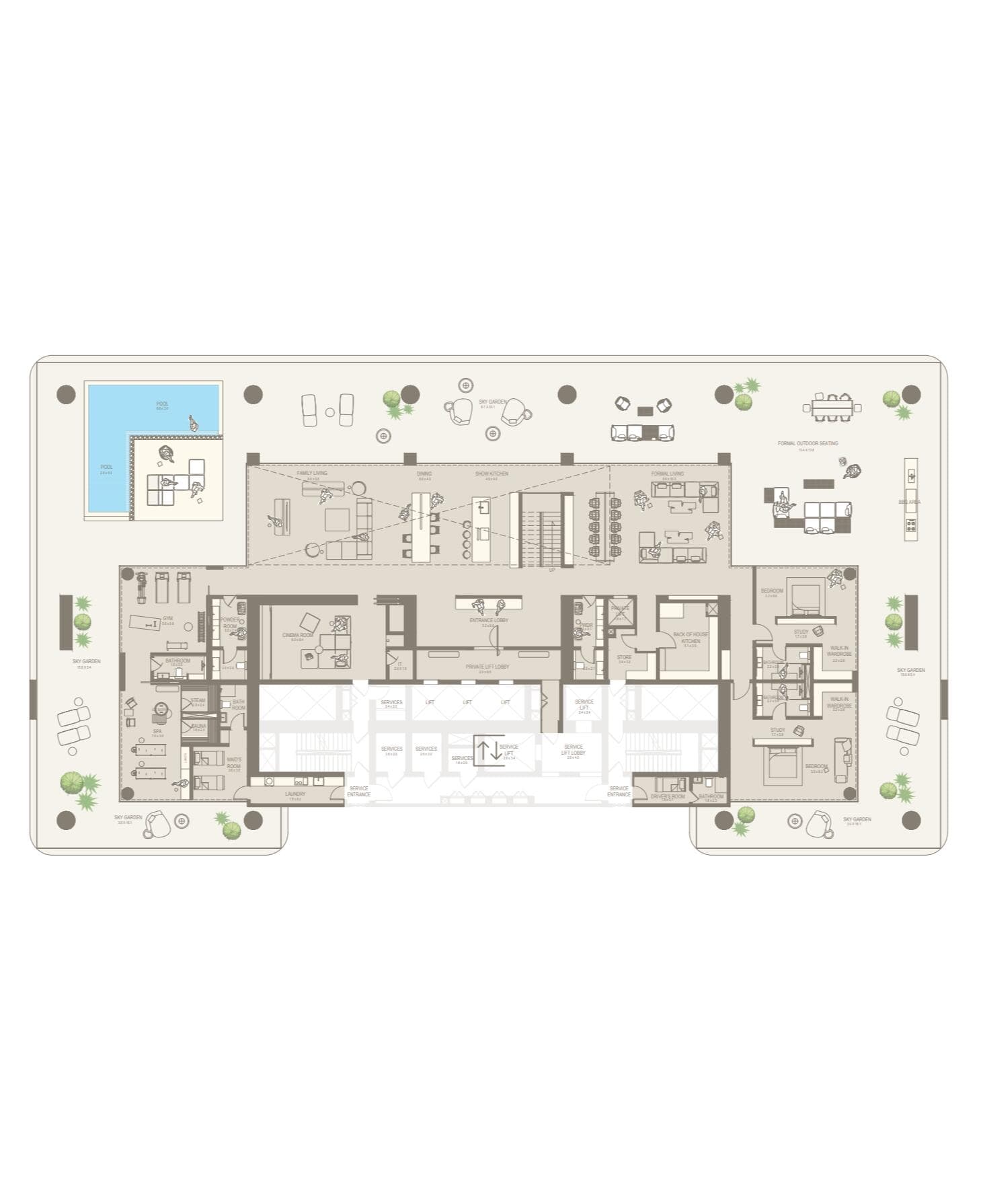 6 Bedroom Sky Mansion