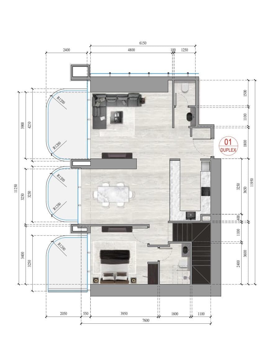 3 Bedroom Duplex