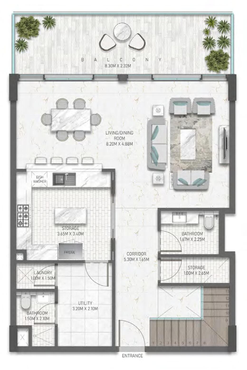 2 Bedroom Townhouse Type 1