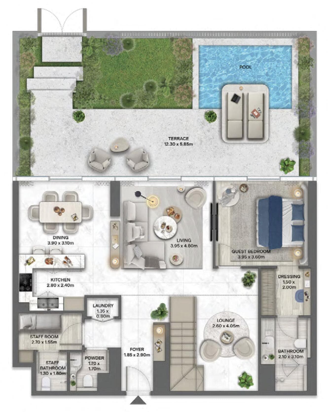 3 Bedroom Duplex - Wellness Collection - Type 08