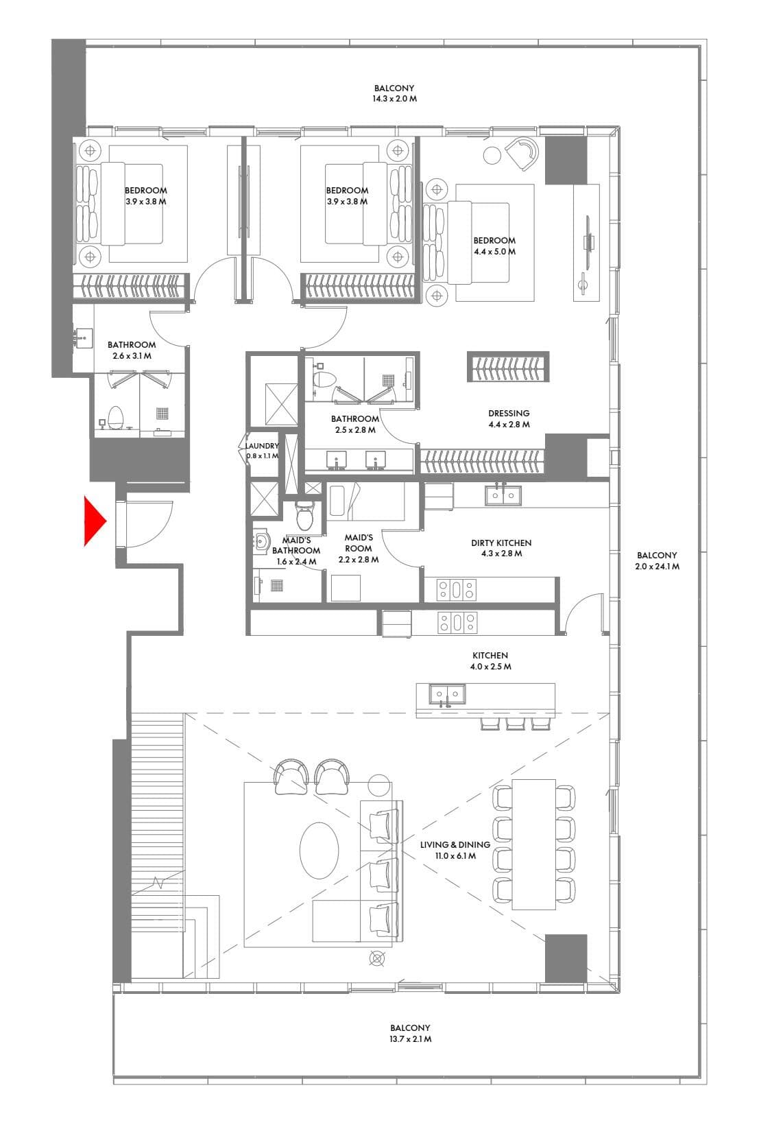 4 Bedroom Duplex Type A