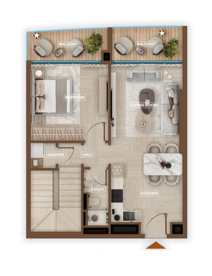 2 Bedroom Duplex Type B