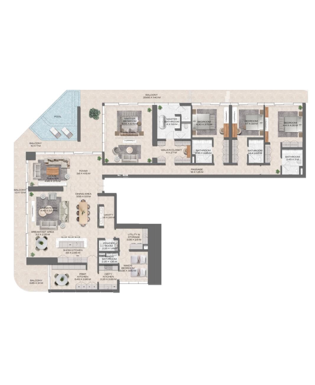 4 Bedroom Penthouse Type A