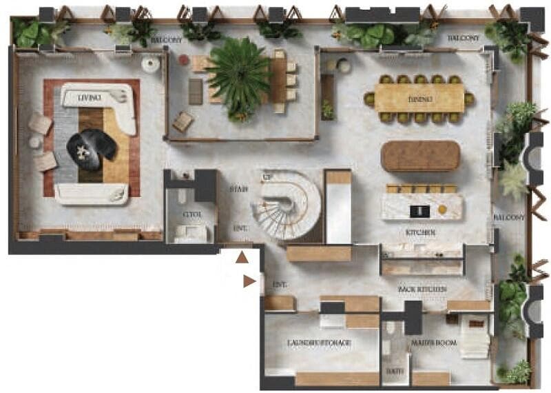 4 Bedroom Duplex