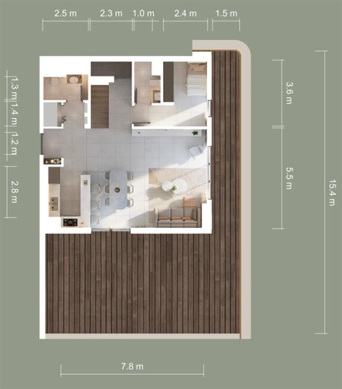 3 Bedroom Duplex + Maid room