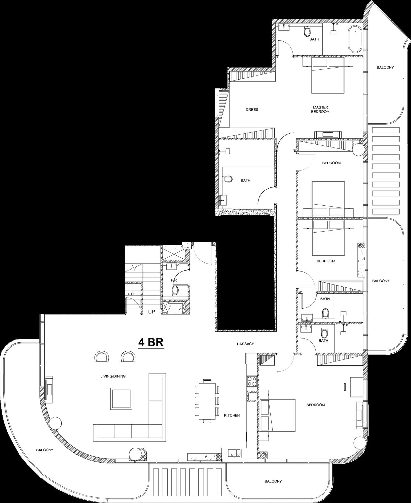 4 Bedroom Duplex