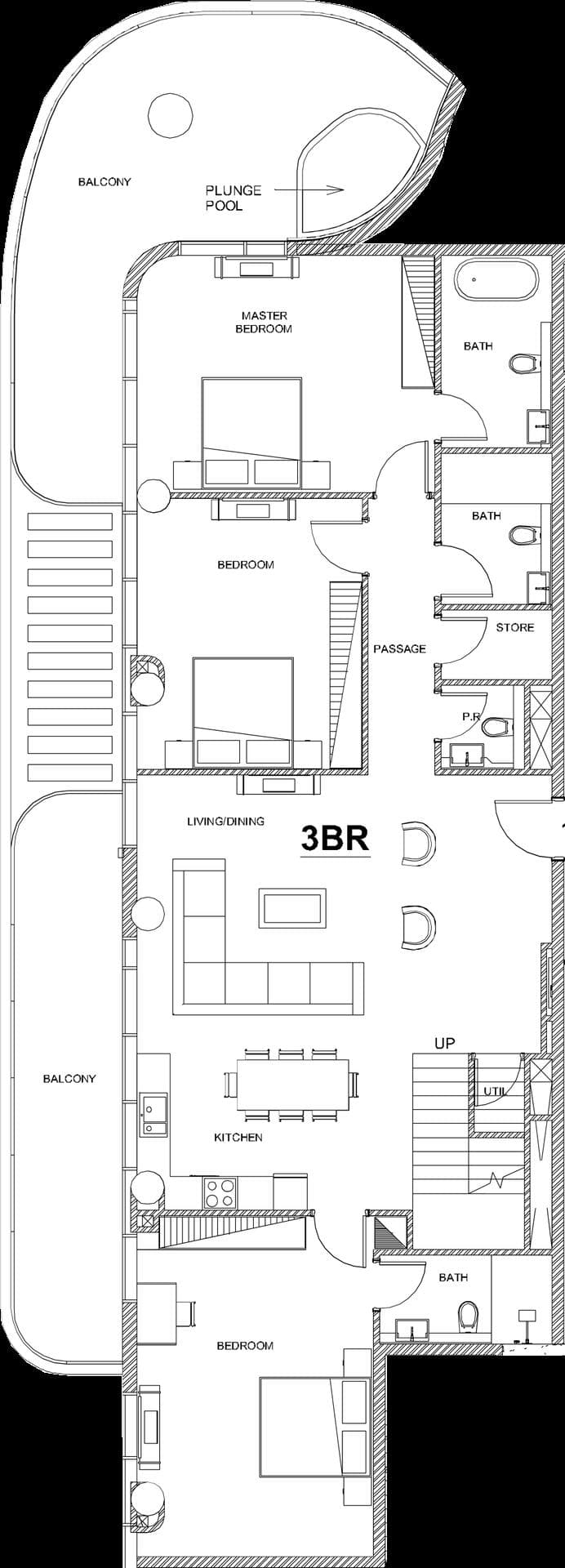 3 Bedroom Duplex
