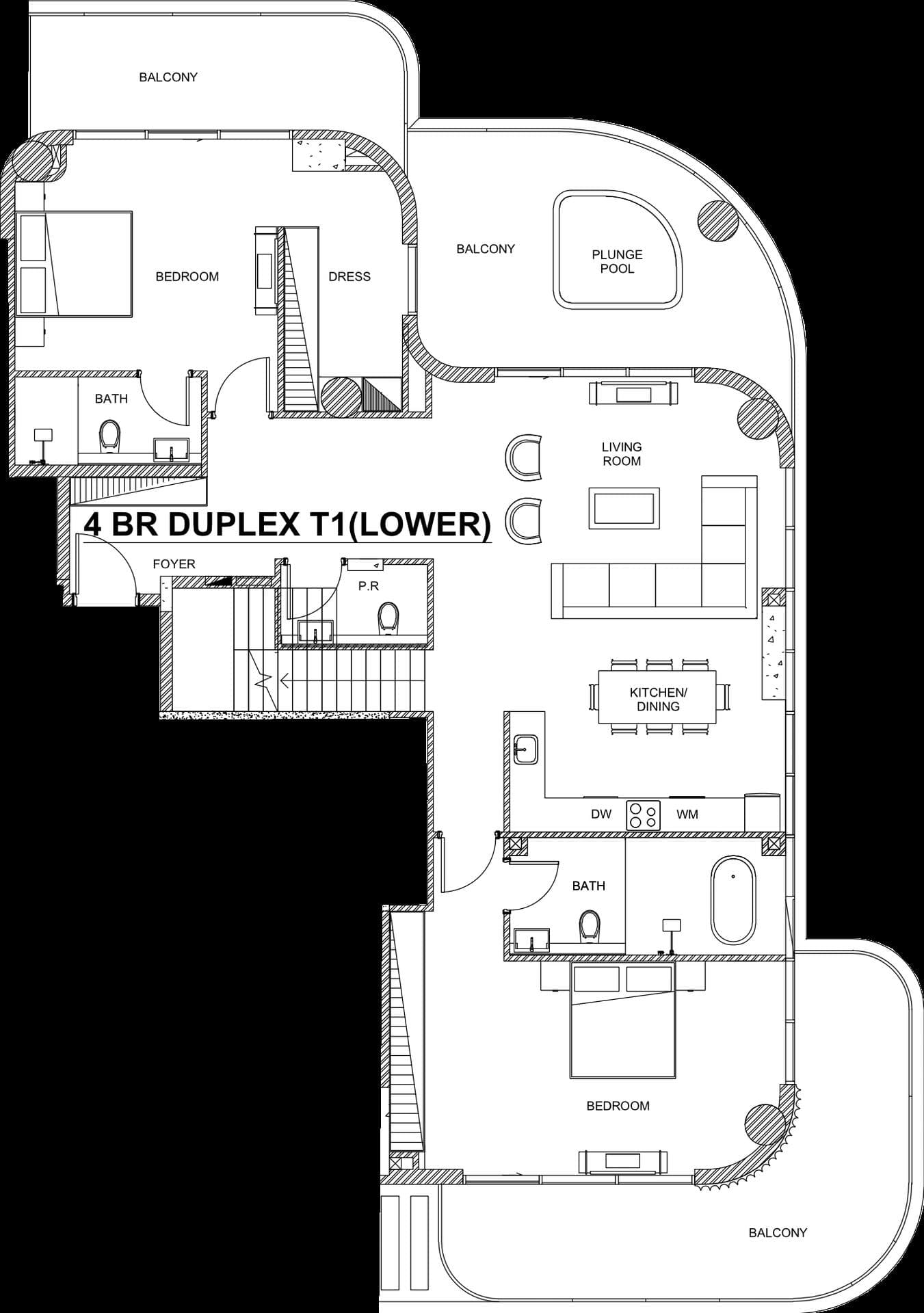 4 Bedroom Duplex