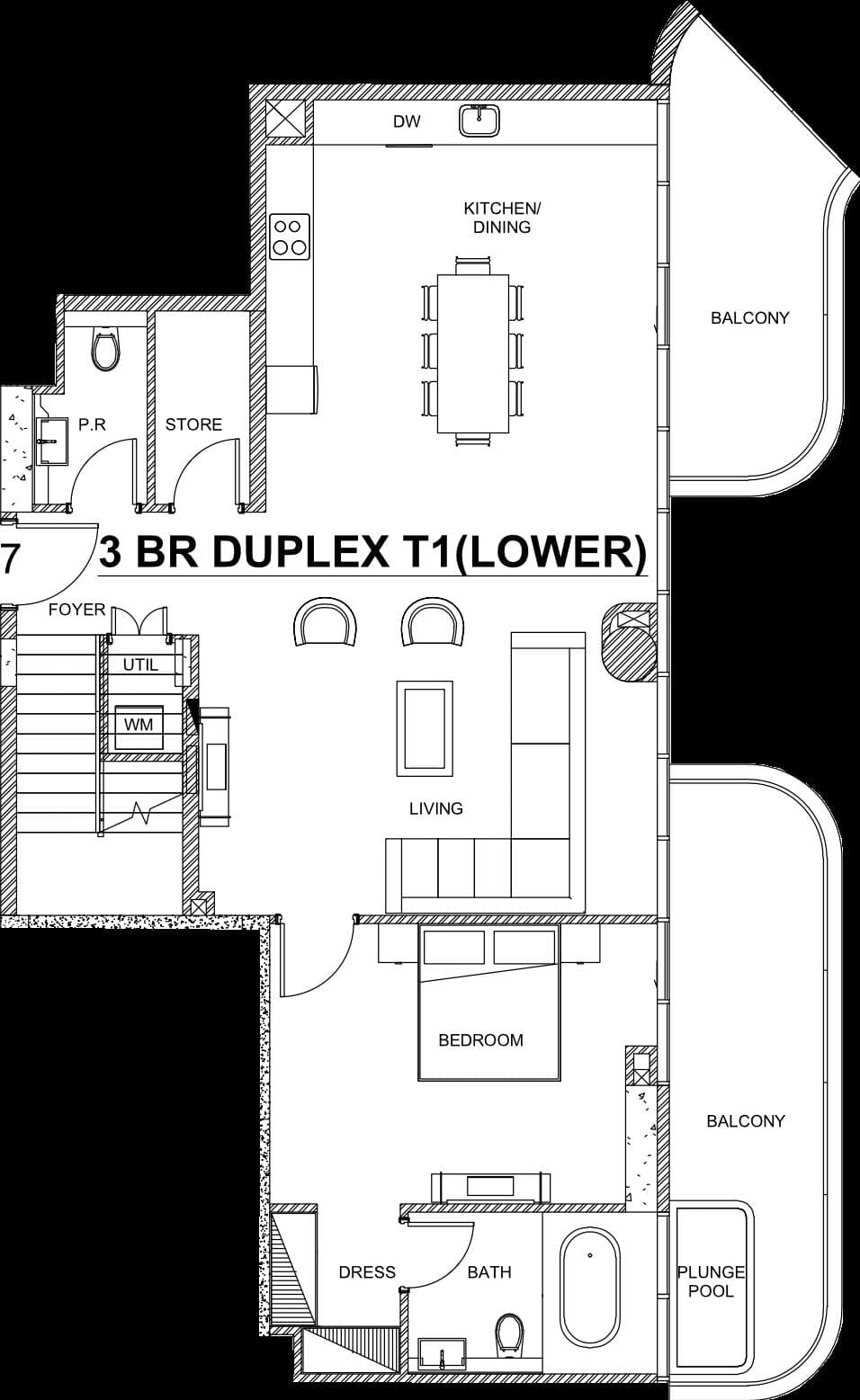 3 Bedroom Duplex